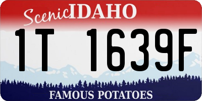ID license plate 1T1639F