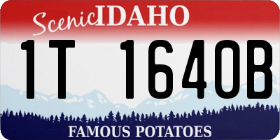 ID license plate 1T1640B