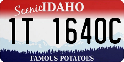 ID license plate 1T1640C