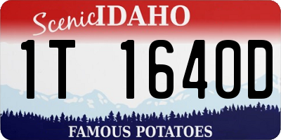 ID license plate 1T1640D
