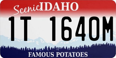 ID license plate 1T1640M