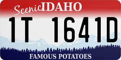 ID license plate 1T1641D