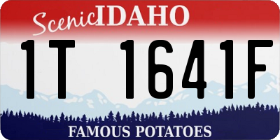 ID license plate 1T1641F