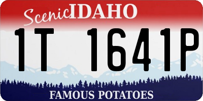 ID license plate 1T1641P