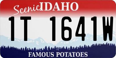 ID license plate 1T1641W