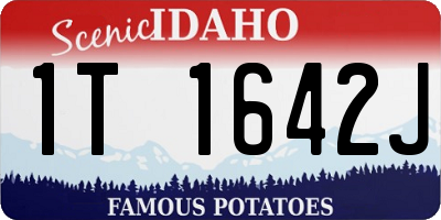 ID license plate 1T1642J