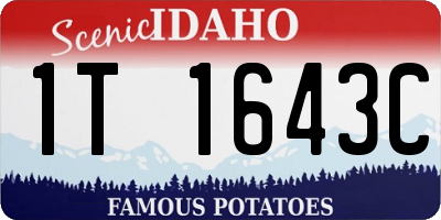 ID license plate 1T1643C