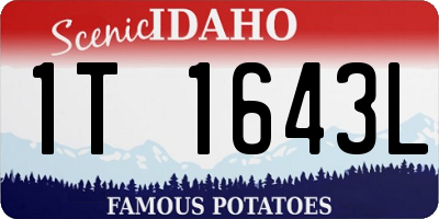 ID license plate 1T1643L