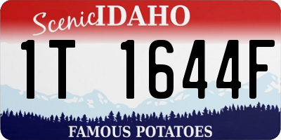 ID license plate 1T1644F
