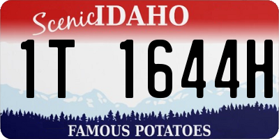 ID license plate 1T1644H