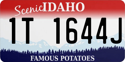 ID license plate 1T1644J