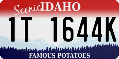 ID license plate 1T1644K