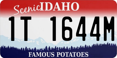 ID license plate 1T1644M