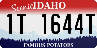 ID license plate 1T1644T
