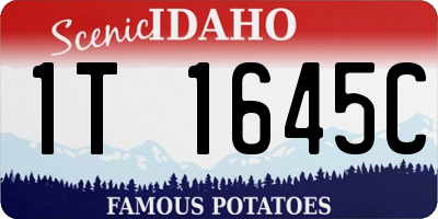 ID license plate 1T1645C