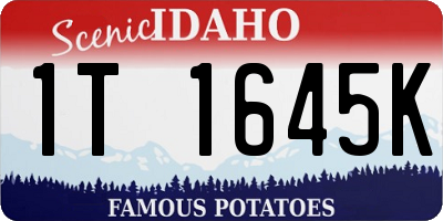 ID license plate 1T1645K