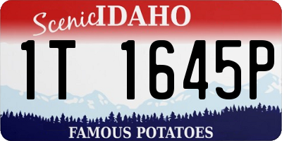 ID license plate 1T1645P