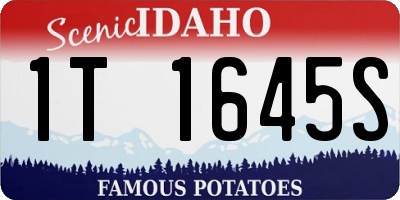 ID license plate 1T1645S