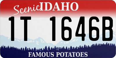 ID license plate 1T1646B