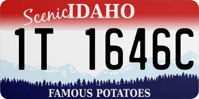 ID license plate 1T1646C