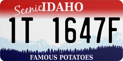 ID license plate 1T1647F