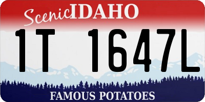 ID license plate 1T1647L