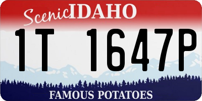 ID license plate 1T1647P