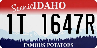ID license plate 1T1647R