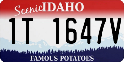 ID license plate 1T1647V