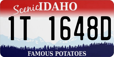 ID license plate 1T1648D