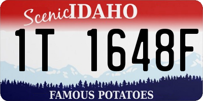 ID license plate 1T1648F