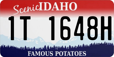ID license plate 1T1648H