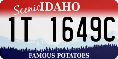 ID license plate 1T1649C