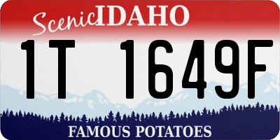ID license plate 1T1649F