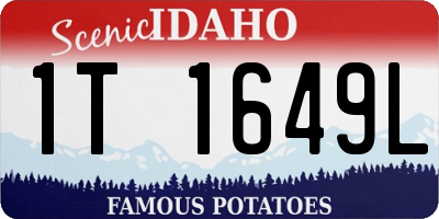 ID license plate 1T1649L