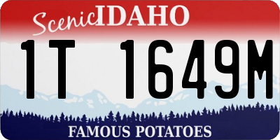 ID license plate 1T1649M
