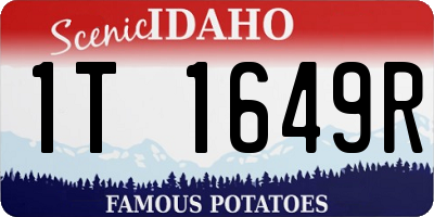 ID license plate 1T1649R