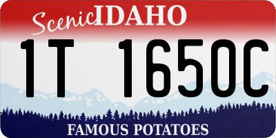 ID license plate 1T1650C