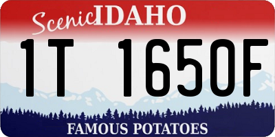 ID license plate 1T1650F