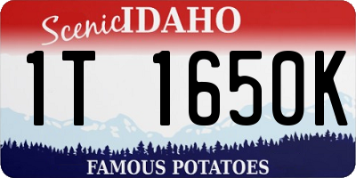 ID license plate 1T1650K