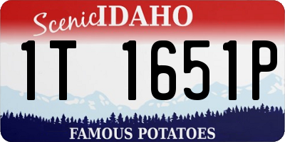 ID license plate 1T1651P