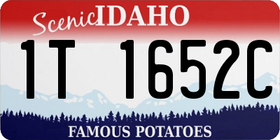ID license plate 1T1652C