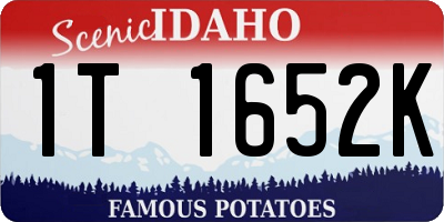 ID license plate 1T1652K