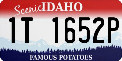 ID license plate 1T1652P