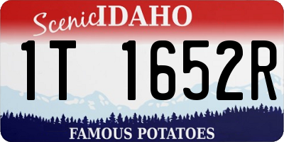 ID license plate 1T1652R
