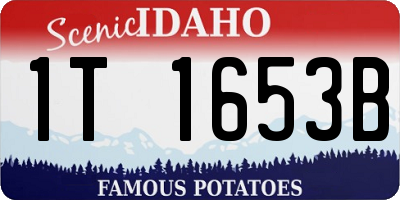 ID license plate 1T1653B