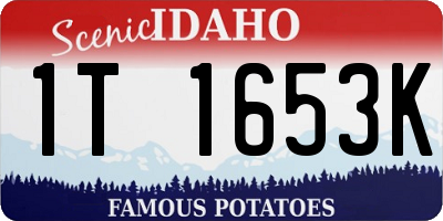 ID license plate 1T1653K