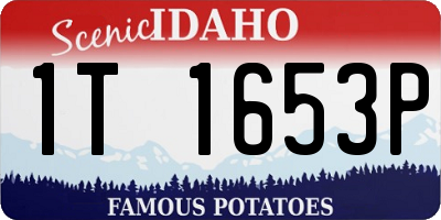ID license plate 1T1653P