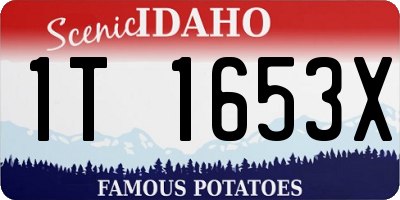 ID license plate 1T1653X