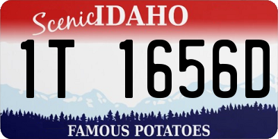 ID license plate 1T1656D